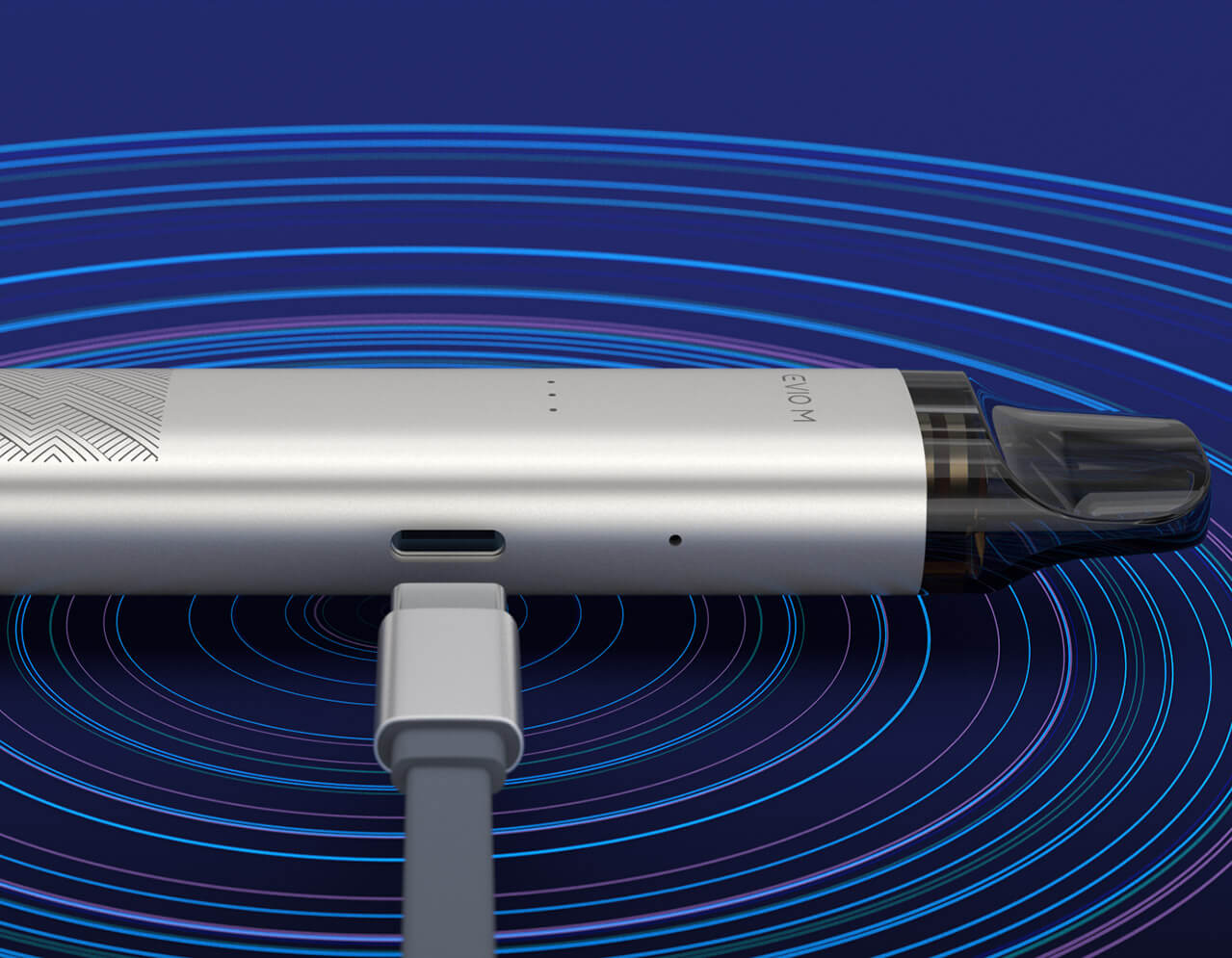 Elevate your vaping with EVIO M: USB-C charging, a robust 900mAh battery, and a convenient LED battery indicator for a reliable and powerful experience.