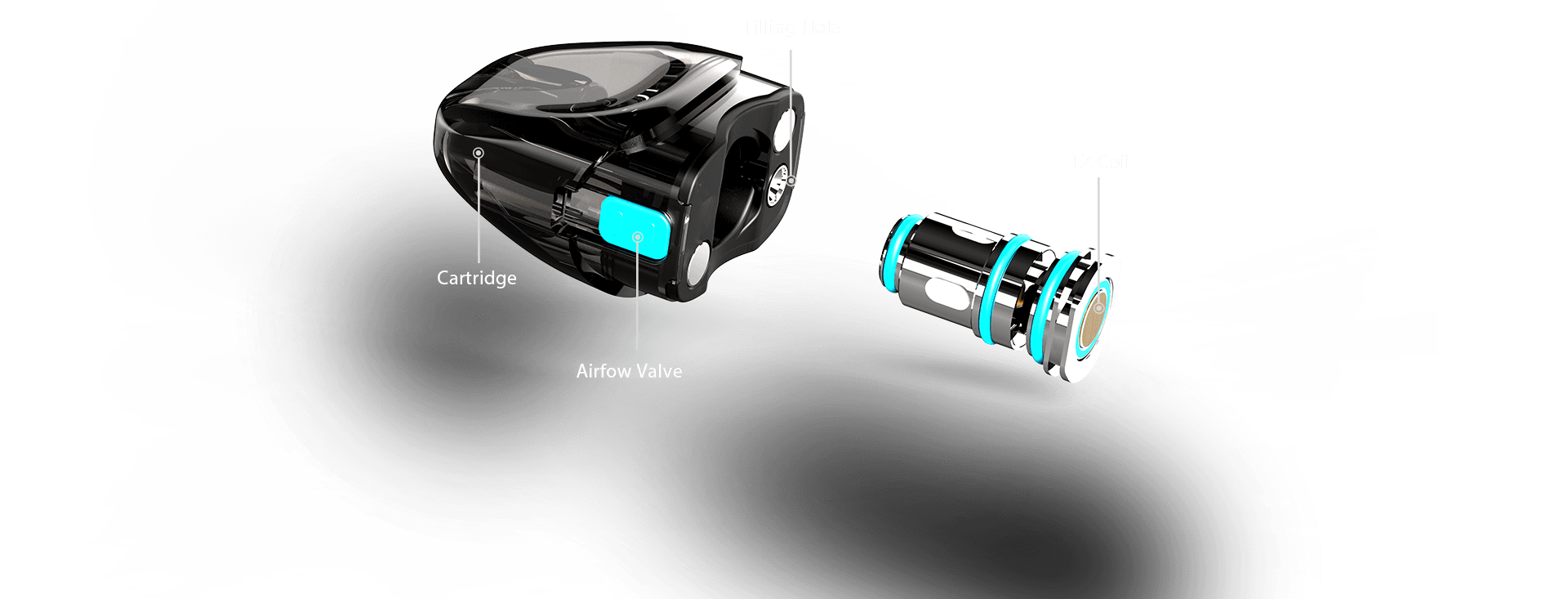 The parts make up a complete Tralus EZ Cartridge