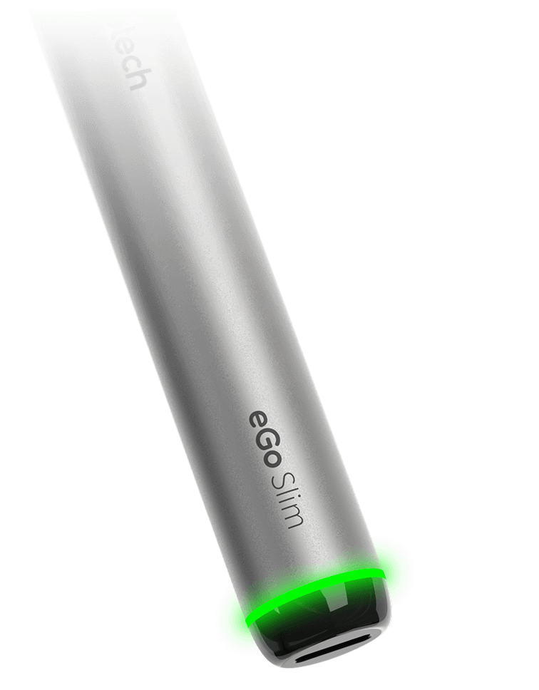 eGo Slim’s 360° battery indicator light allows you to easily monitor the battery level at a glance.