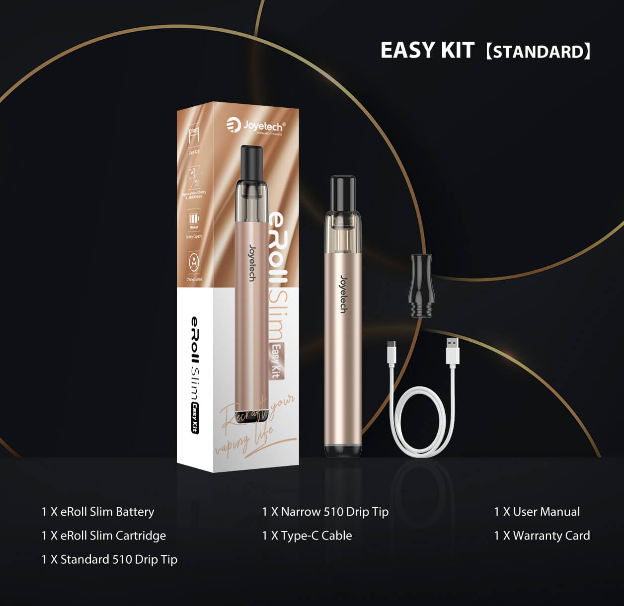 Original Joyetech eRoll Slim PCC Box with 1500mAh Battery for E Cigarette eRoll  Slim Kit Vape - AliExpress